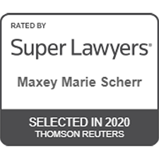 Rated By Super Lawyers | Maxey Marie Scherr | Selected in 2020 Thomson Reuters